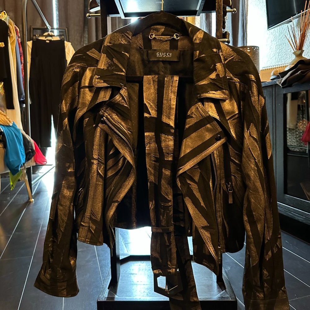 Gucci Leather Biker Jacket